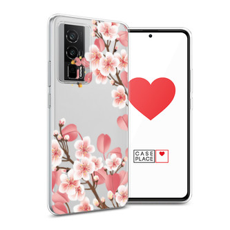 Силиконовый чехол Большая сакура на Poco F5 Pro