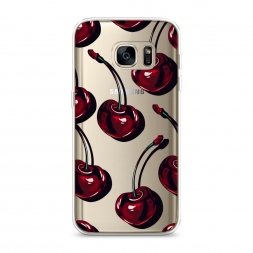 Силиконовый чехол Сочные черешни 4 на Samsung Galaxy S7 edge