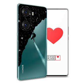 Силиконовый чехол Скалолаз в космосе на Honor 60 Pro