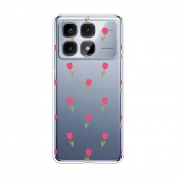 Силиконовый чехол Паттерн из тюльпанов 2 на Xiaomi Redmi K70 Ultra