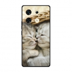 Матовый силиконовый чехол Милые котята на Infinix Zero 30 5G