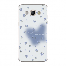 Силиконовый чехол Blooms in time blue на Samsung Galaxy J5 2016