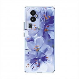 Силиконовый чехол Фиолетовые цветки на Oppo Reno 10