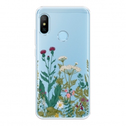 Силиконовый чехол Дикие полевые цветы на Xiaomi Redmi 6 Plus