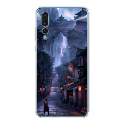 Силиконовый чехол Одинокий самурай на Huawei P20 Pro