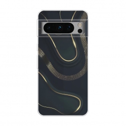 Силиконовый чехол Золотистые изгибы на Google Pixel 8 Pro