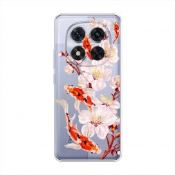 Силиконовый чехол Карпы и сакура на Xiaomi Redmi Note 14 Pro 5G