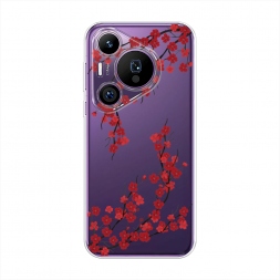 Силиконовый чехол Красная сакура на Huawei Pura 70 Pro