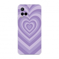 Силиконовый чехол Violet heart latte на Vivo Y21e