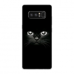 Силиконовый чехол Взгляд черной кошки на Samsung Galaxy Note 8