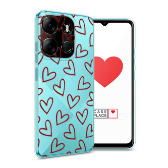 ����������� ����� Little hearts doodles 2 �� Tecno Pop 7 Pro