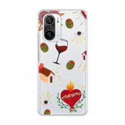 Силиконовый чехол Ниточный коллаж на Xiaomi Poco F3