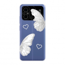 Силиконовый чехол white butterflies 2 на Xiaomi Poco C55