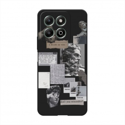 Матовый силиконовый чехол Коллаж греческие скульптуры на Honor X6b