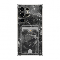 Чёрный кристалл текстура на Samsung Galaxy S24 Ultra