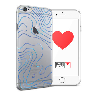 Силиконовый чехол Blue lines на iPhone 6