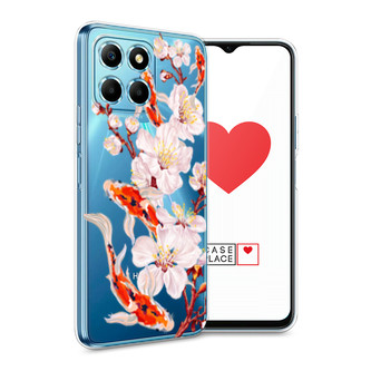 Силиконовый чехол Карпы и сакура на Honor X6s