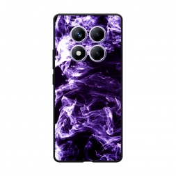Матовый силиконовый чехол Фиолетовый дым на Xiaomi Redmi Note 14 Pro 4G