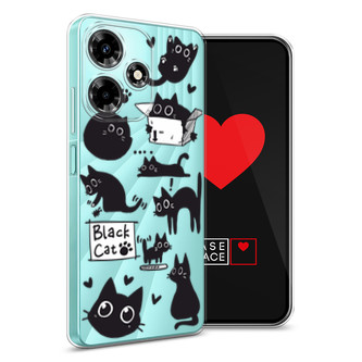 ����������� ����� Black cat doodles �� Infinix Hot 30