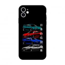 Матовый силиконовый чехол JDM Legend cars на iPhone 11