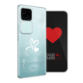 Силиконовый чехол Сердечко минимализм на Vivo S18 Pro
