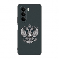 Матовый силиконовый чехол Герб России серый на Oneplus Nord CE6 Lite