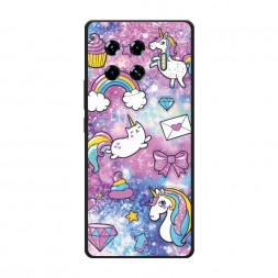 Матовый силиконовый чехол Rainbow doodles на Tecno Spark 20 Pro Plus