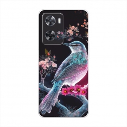 Силиконовый чехол Птица на цветущем дереве на Oppo A57 4G