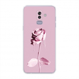 Силиконовый чехол Роза в краске на Samsung Galaxy J8