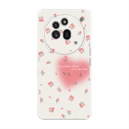 Силиконовый чехол Blooms in time pink на Nothing Phone 3a Pro