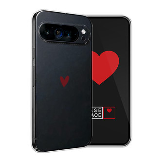 Силиконовый чехол Маленькое красное сердечко на Google Pixel 9 Pro XL