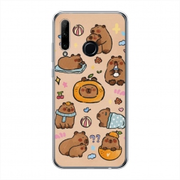 Силиконовый чехол Капибары рисунок на Honor 10i