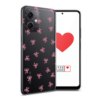 Силиконовый чехол Маленькие розовые бантики на Redmi Note 12 5G