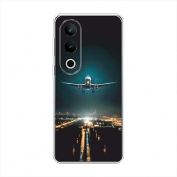 Силиконовый чехол Самолет в ночном небе на Oneplus Nord CE4