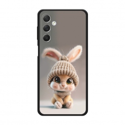 Матовый силиконовый чехол Крольчонок в вязаной шапке на Samsung Galaxy M54