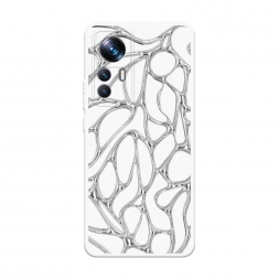 Soft touch белый Сетка хром на Xiaomi 12T Pro