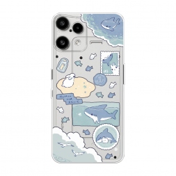 Силиконовый чехол Крольчонок и акула на Nothing Phone 3a lite