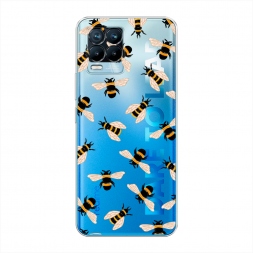 Силиконовый чехол Пчёлы паттерн на Realme 8 Pro