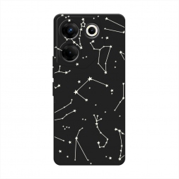 Матовый силиконовый чехол Созвездия на Tecno Camon 20 Pro 5G