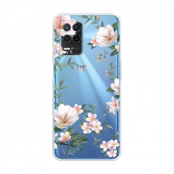 Силиконовый чехол Beautiful white flowers на Realme 8 5G