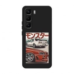 Матовый силиконовый чехол Monster car на Infinix Hot 60 Pro Plus