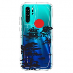 Волнистый чехол Алое солнце на Huawei P30 Pro