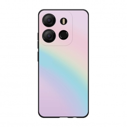 Матовый силиконовый чехол Нежная радуга на Tecno Pop 7