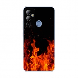 Силиконовый чехол Все в огне на Tecno Pop 6 Go