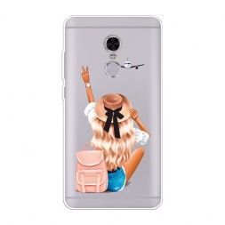 Силиконовый чехол Автостопом самолетом на Xiaomi Redmi Note 4 (MediaTek)