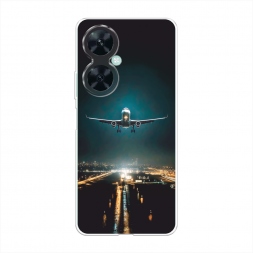 Силиконовый чехол Самолет в ночном небе на Huawei Nova 11i