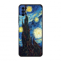 Матовый силиконовый чехол Ван Гог Звездная ночь на Tecno Pova 2