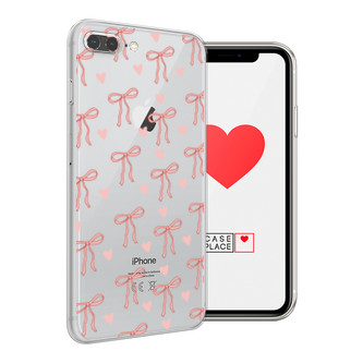 Силиконовый чехол Бантики и сердечки на iPhone 8 Plus