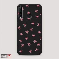 Матовый силиконовый чехол Маленькие розовые бантики на Honor 9C
