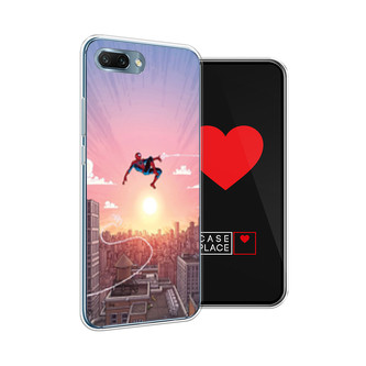 Силиконовый чехол Человек Паук в городе